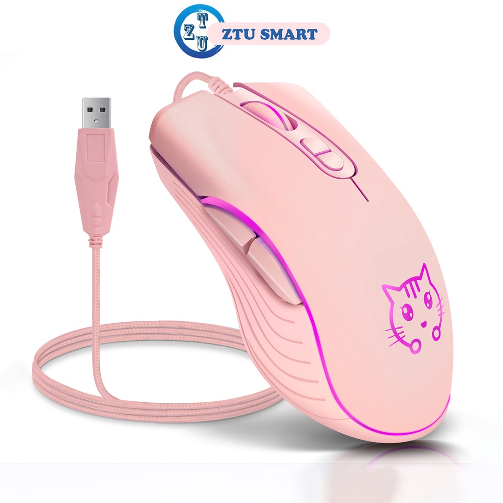 Mô tả Chuột máy tính chơi game ZTU Smart D5 có dây LED RGB DPI 7200 thiết kế công thái học phù hợp cả gaming và văn phòng - 1
