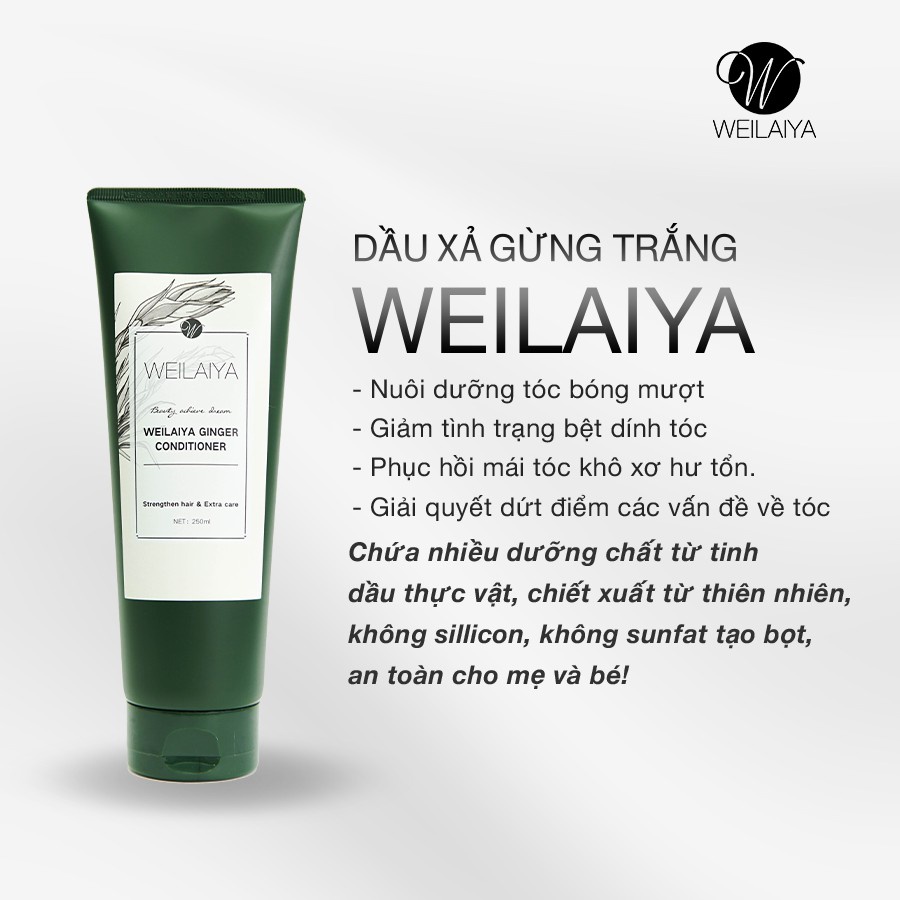 Mô tả Cặp dầu gội Weilaiya gừng 400ml và dầu xả gừng 250ml kích mọc tóc dưỡng tóc chắc khỏe - 3