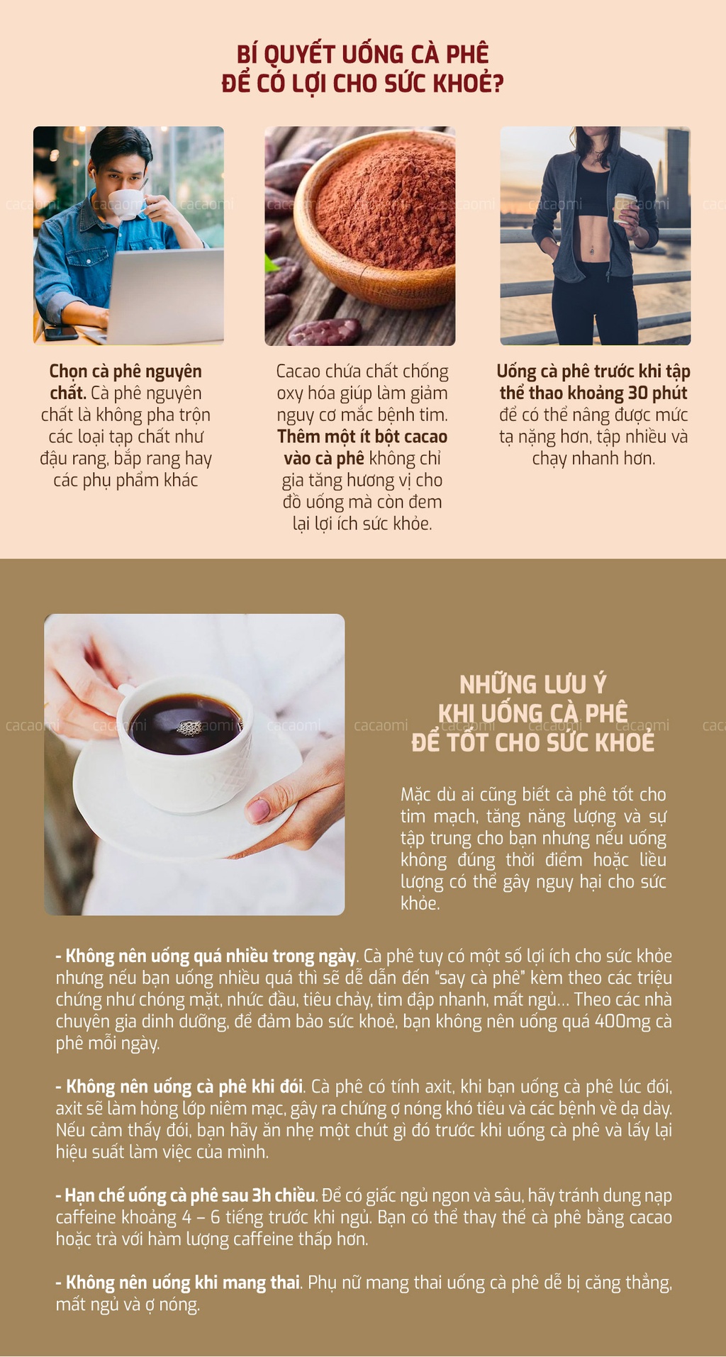 Mô tả Cà phê nguyên chất rang mộc Cacao Mi blend Robusta Arabica đậm đà cafe pha phin thơm ngon 15g-250g - 4