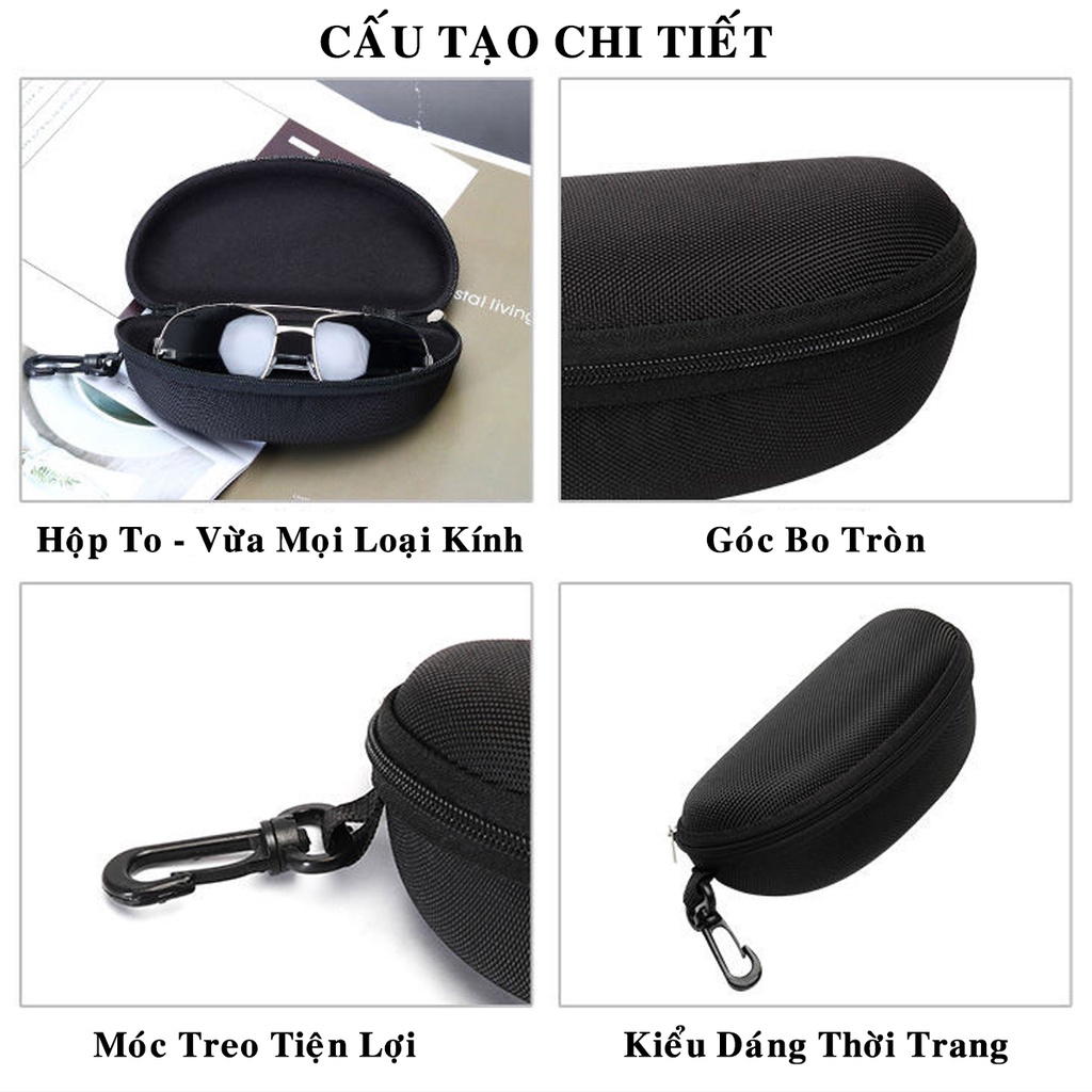 Mô tả Hộp Đựng Kính Thể Thao Cao Cấp - Bao Vải Dây Kéo Đựng Mắt Kính Có Móc Treo Để Vừa Kính Bảo Hộ Size Lớn Nhất Hãng Amalife - 5