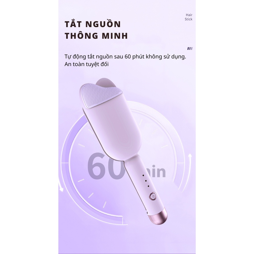 Mô tả Máy Uốn Tóc Xoăn Sóng Nước Size 36mm Nanomax XN-D36, 3 Chế Độ Nhiệt, Tích Hợp Ion Bảo Vệ Tóc Hư Tổn, Bh 6 Tháng - 5