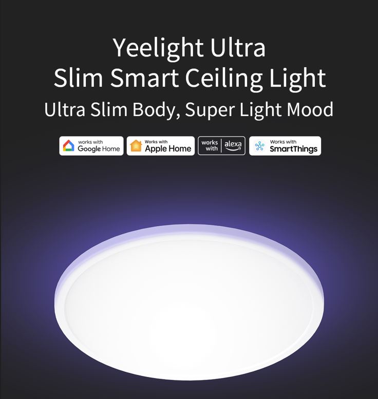 Mô tả Đèn led ốp trần trang trí Yeelight 235C/300C/400C, hắt trần RGB, chế độ ánh trăng, mặt trời, bóng râm, tích hợp Homekit - 2
