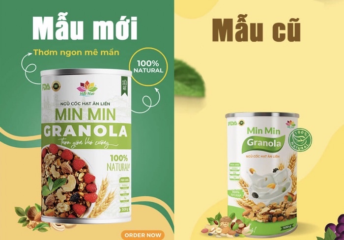 Mô tả Ngũ cốc hạt ăn liền Granola Min Min hộp 500g - 2