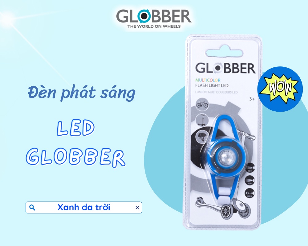 Mô tả Đèn phát sáng LED xe trượt scooter Globber - xanh dương - 1