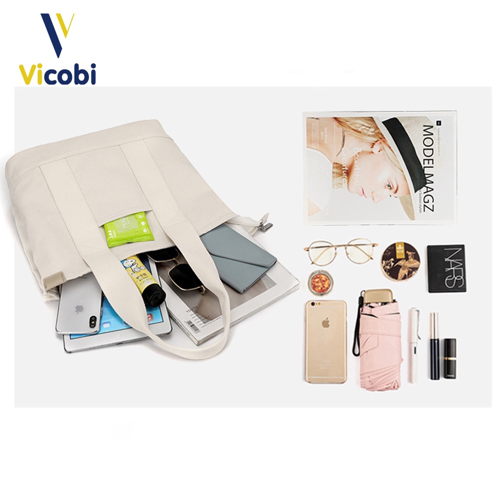 Mô tả Túi xách nữ vải Canvas dày dặn Dakota Vicobi CV1 - 4