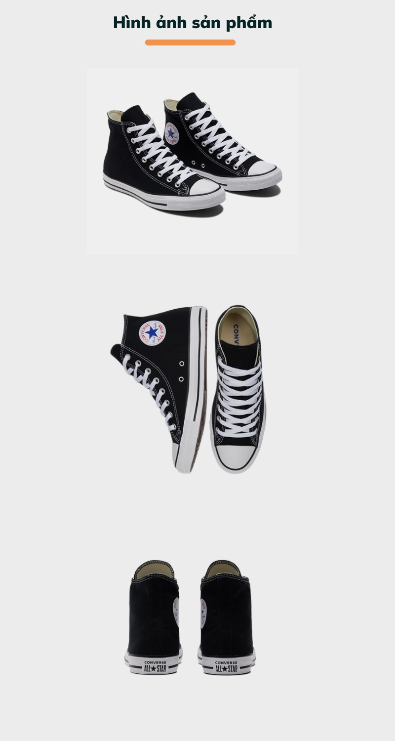 Mô tả Giày Converse Chuck Taylor All Star Classic Đen Cao Cổ 121186 - 4