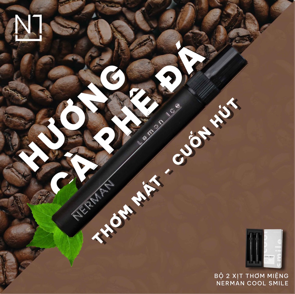 Mô tả Xịt thơm miệng Nerman Cool Smile 2 hương Ice Coffee & Lemon Ice 10ml/chai - 7