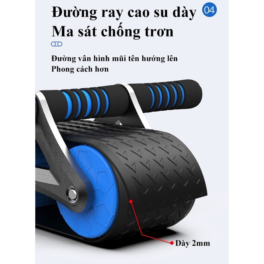 Mô tả Con Lăn Tập Cơ Bụng Sử Dụng Công Nghệ Mới Có Phanh Lò Xo Trợ Lực Đại Nam Sport + Kèm Thảm Lót Gối - 8