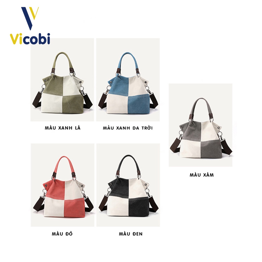 Túi Xách Nữ Canvas Ronan Vicobi CV2 - Phom dáng
