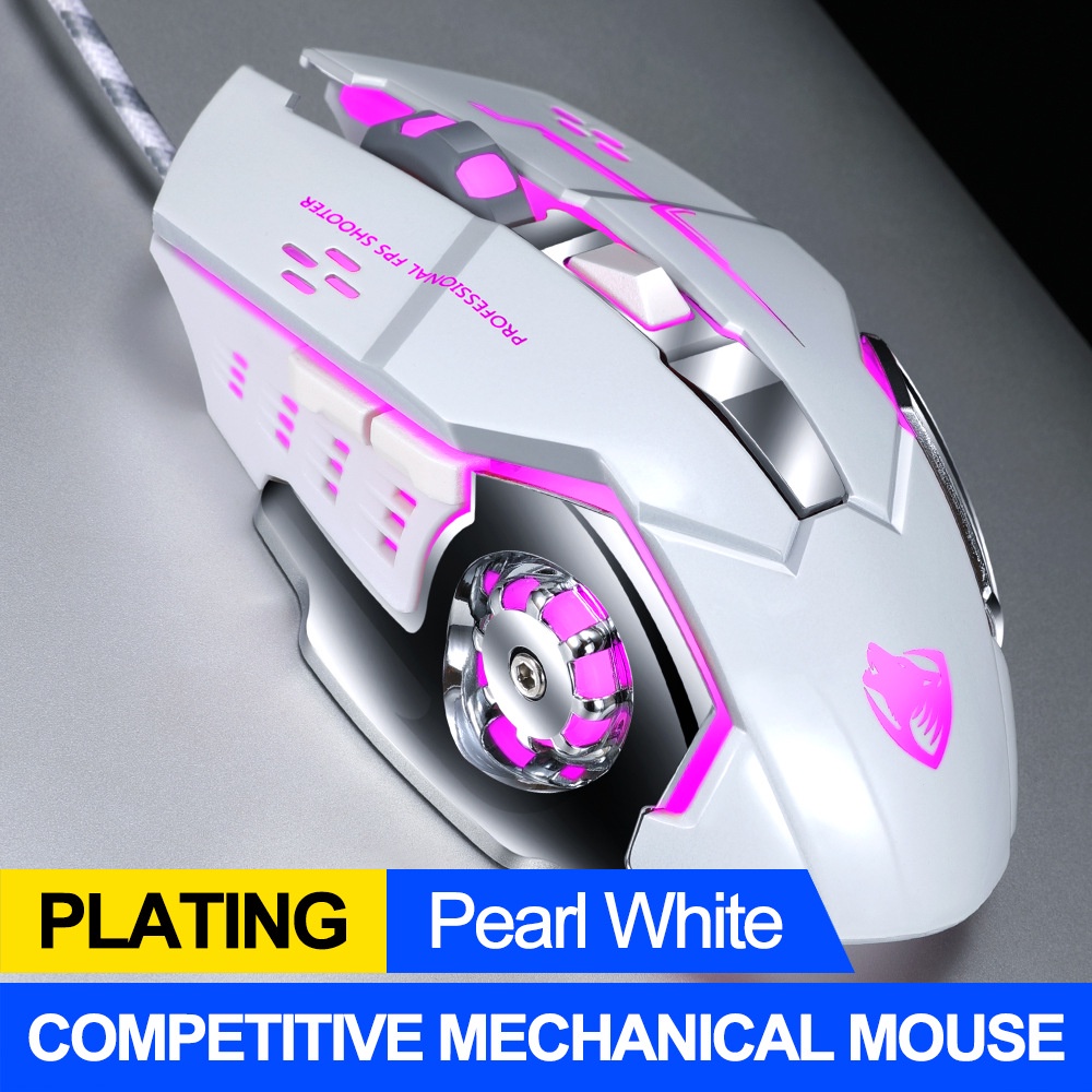 Mô tả Chuột có dây gaming ZTU Smart V6 Led Tự động đổi màu sắc, Chuột chơi game 6 Nút Bấm DPI 3600 - 4