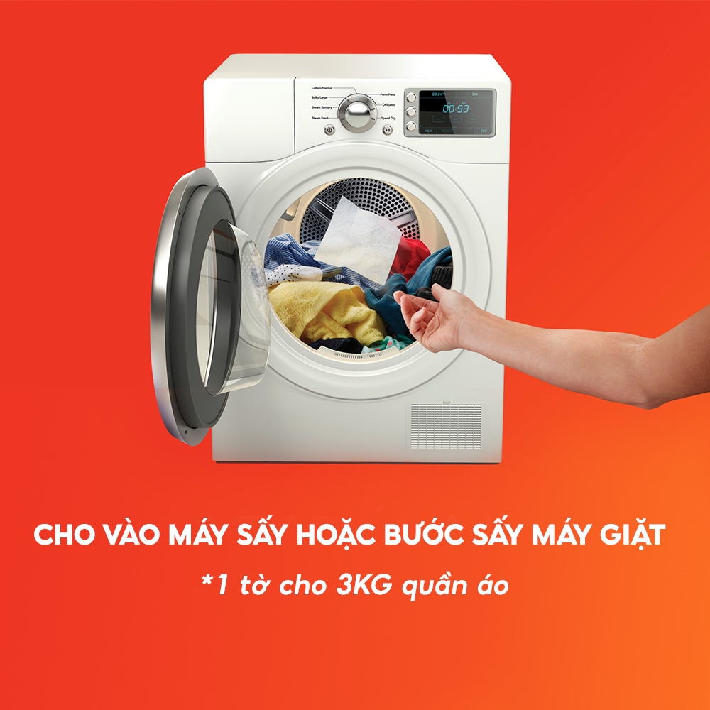 Mô tả Giấy Sấy Thơm Quần Áo BOUNCE Sheets Linen Hộp 80/120 Tờ - 5