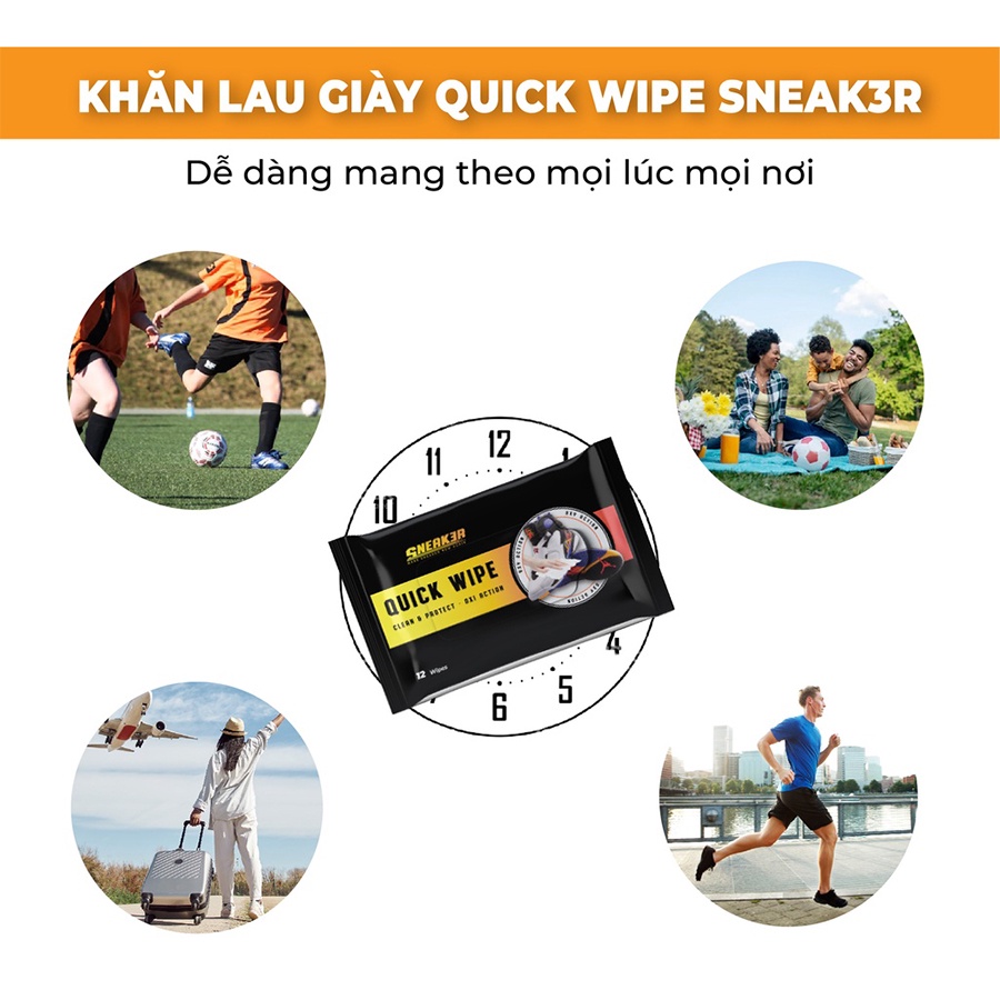 Mô tả Khăn Lau Sạch Giày Nhanh Quick Wipe Sneak3r Công Nghệ Oxi Aciton - 5