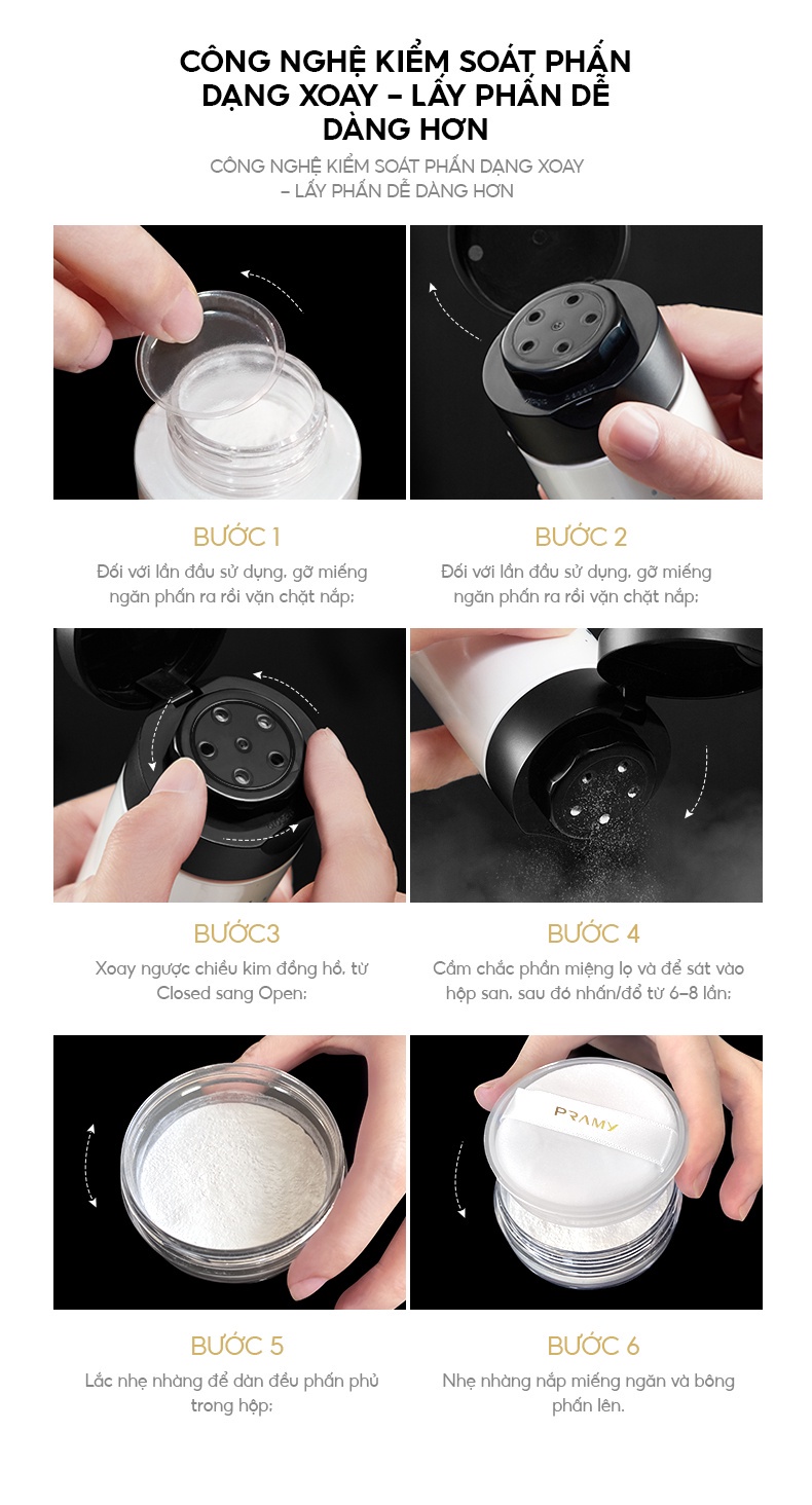 PRAMY Phấn Phủ Kiềm Dầu Dạng Bột Mềm Mịn Dung Tích Lớn Sheer Flawless Silky  Loose Powder Big Size 100g | Shopee Việt Nam