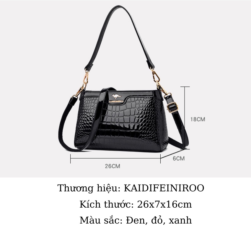Mô tả Túi xách nữ đẹp cao cấp KAIDIFEINIROO Hàn Quốc đủ 2 dây đeo KF18 (8087) sang trọng đeo chéo đeo vai - 11
