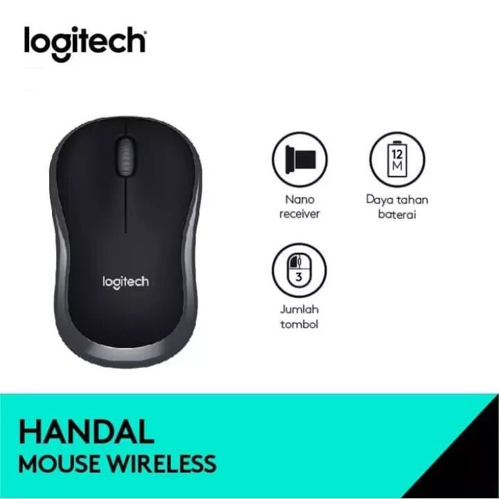 Mô tả Chuột Logitech B175 - USB 2.4Ghz, pin 1 năm, nhỏ gọn, thuận cả 2 tay, phù hợp PC/Laptop - Bảo hành 3 năm - 1