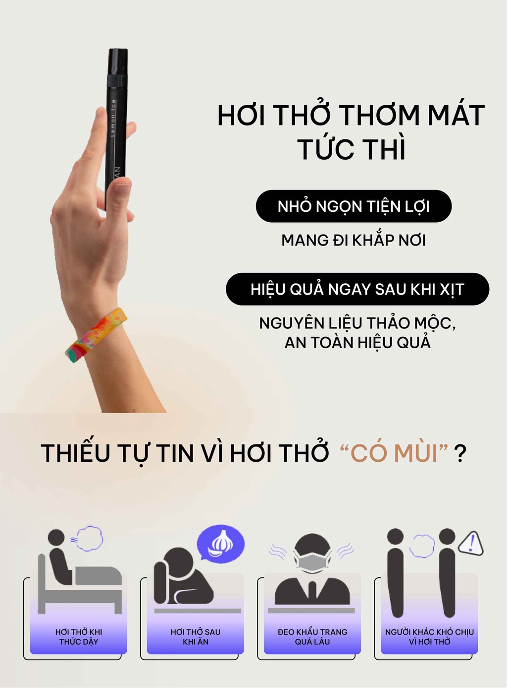 Mô tả Xịt thơm miệng Nerman Cool Smile 2 hương Ice Coffee & Lemon Ice 10ml/chai - 10