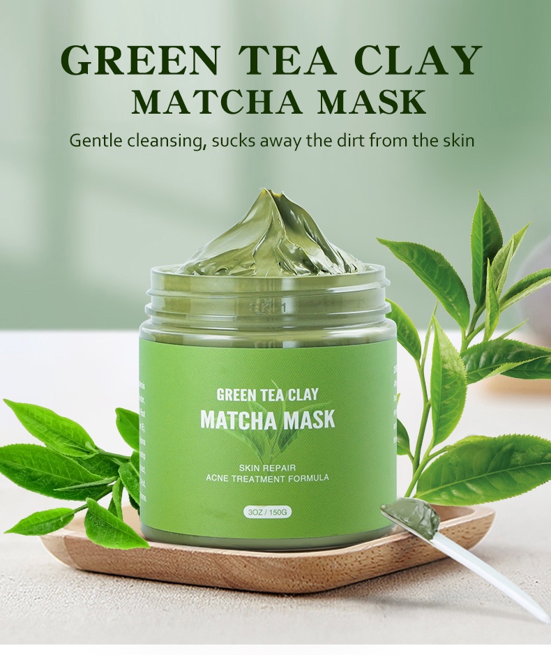 Mô tả Mặt nạ đất sét trà xanh LIYALAN thành phần tự nhiên dưỡng ẩm giải độc hiệu quả 150g - 2