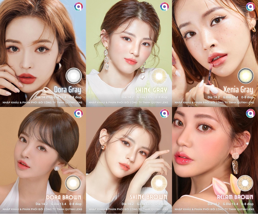 Mô tả 20 Model kính áp tròng cận 0-8 độ QUYNH LENS (nhớ Inbox Mẫu Lens+Độ với Shop) Giá 1 chiếc - 3
