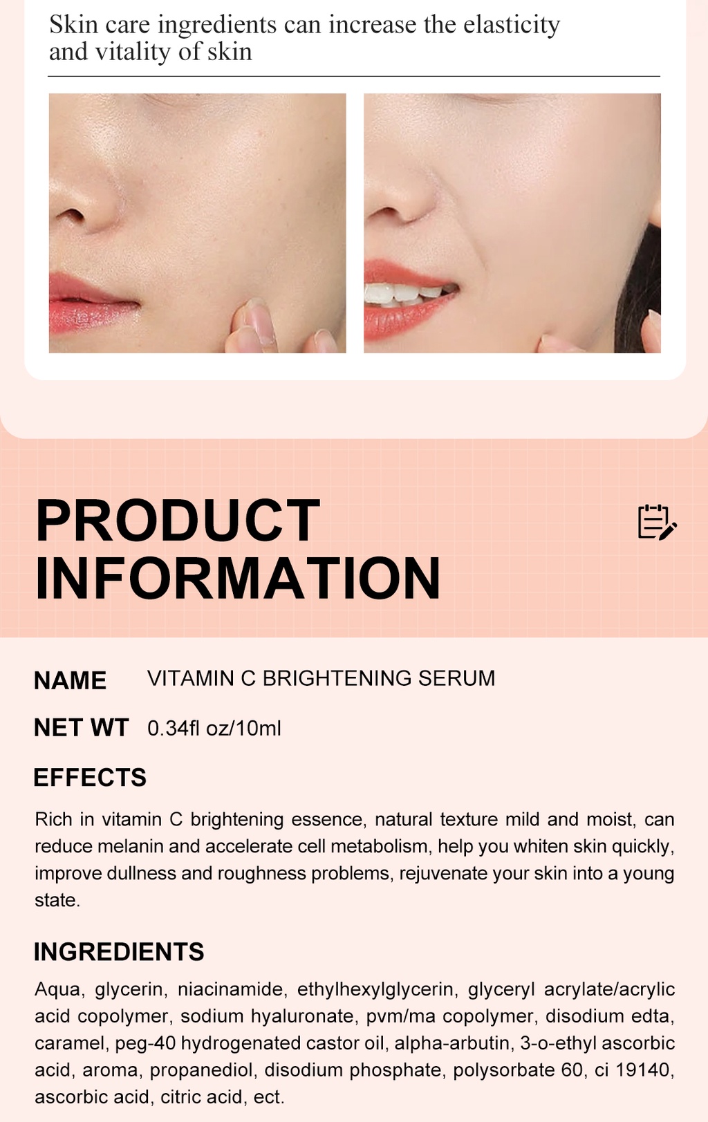 Mô tả MeiYanQiong Tinh serum dưỡng ẩm vc làm sáng sắc tố chống lão hóa dưỡng ẩm và làm trắng da12ml - 8