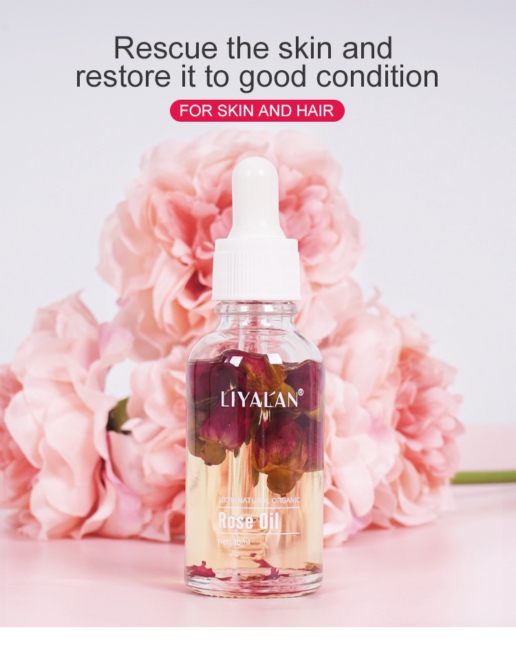 Mô tả Tinh Dầu Hoa Hồng LIYAL'AN Nguyên Chất Tự Nhiên 100% 30ml Cao Cấp Dành Cho Mặt Và Cơ Thể - 1
