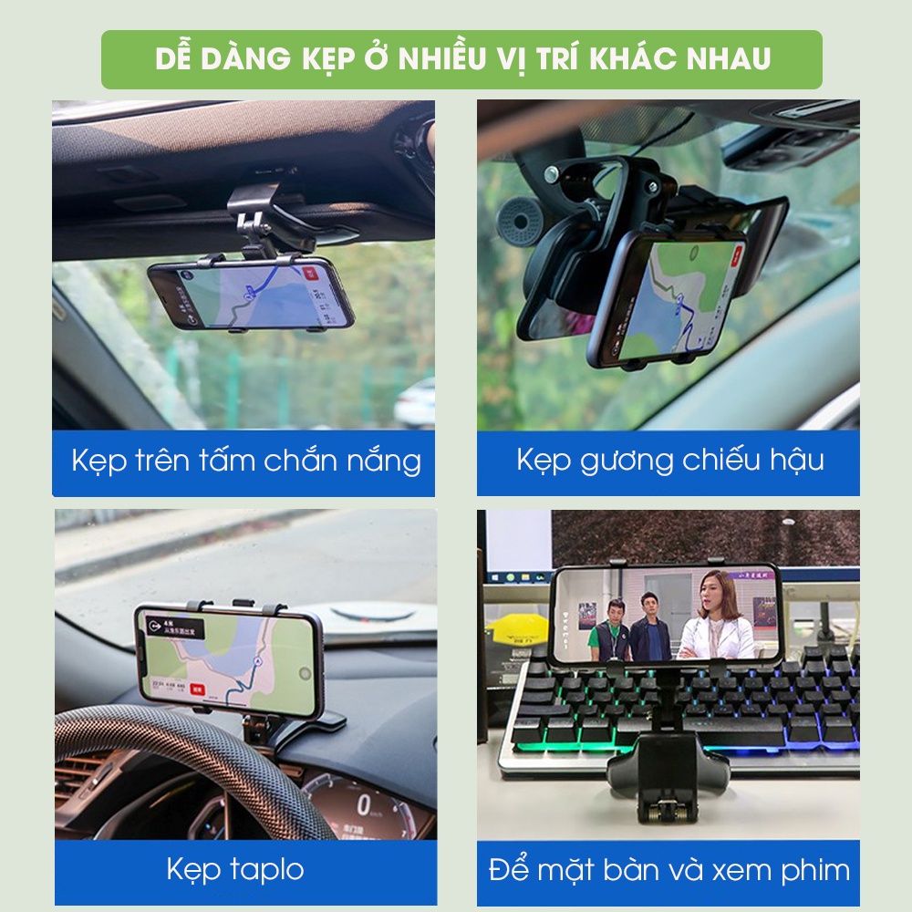 Giá đỡ điện thoại ô tô kẹp taplo 5
