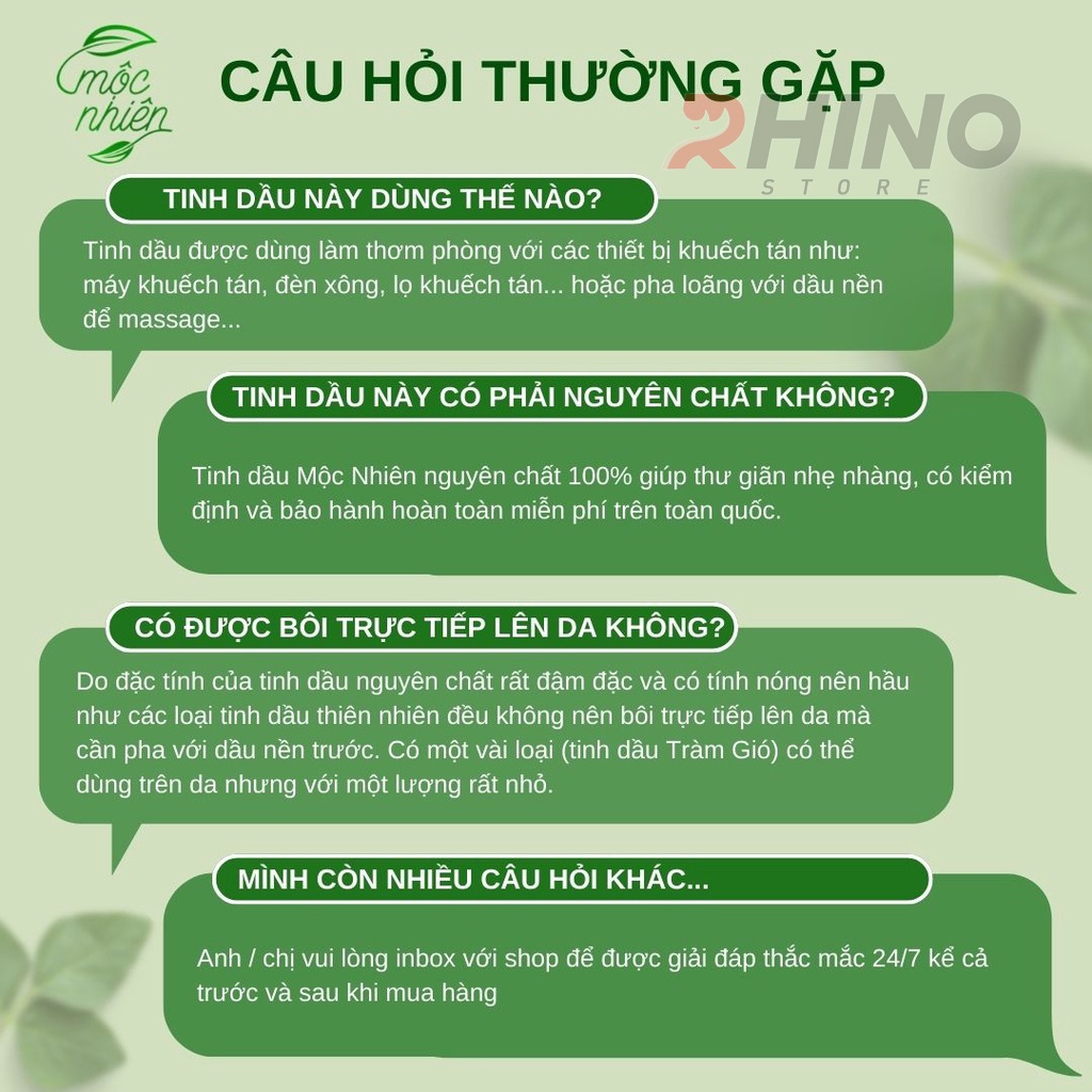 Mô tả Tinh dầu Nhà Mộc nguyên chất Rhino T101 có kiểm định, treo xe, kẹp điều hòa: 10ml - 3