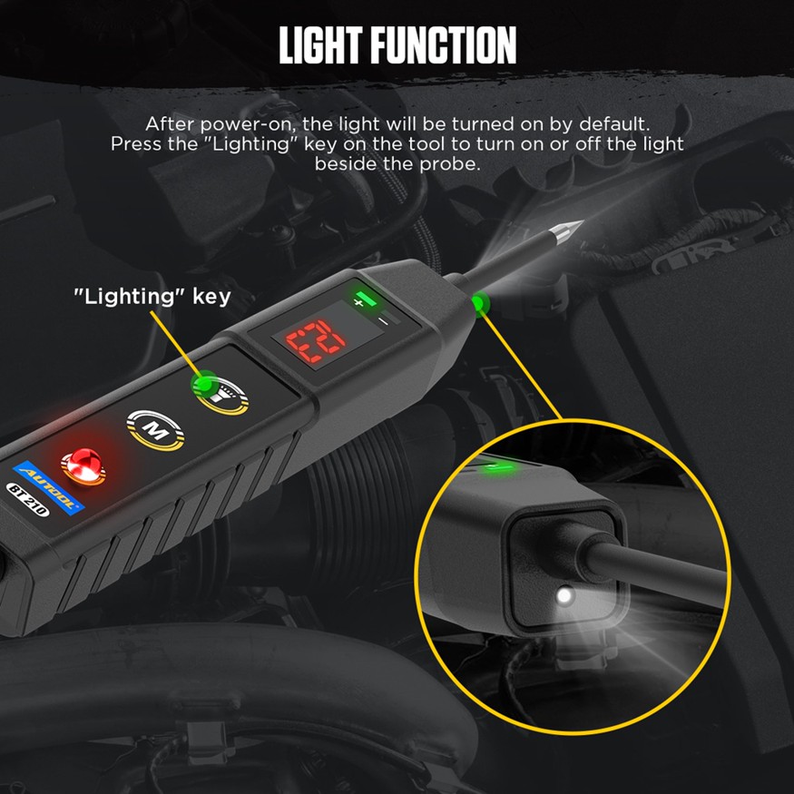 Bút thử điện AUTOOL BT210 các chức năng