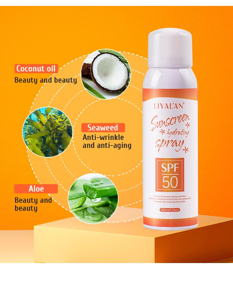 Mô tả Xịt chống nắng LIYALAN SPF 50+ hỗ trợ cấp ẩm cho làn da 150ml - 5