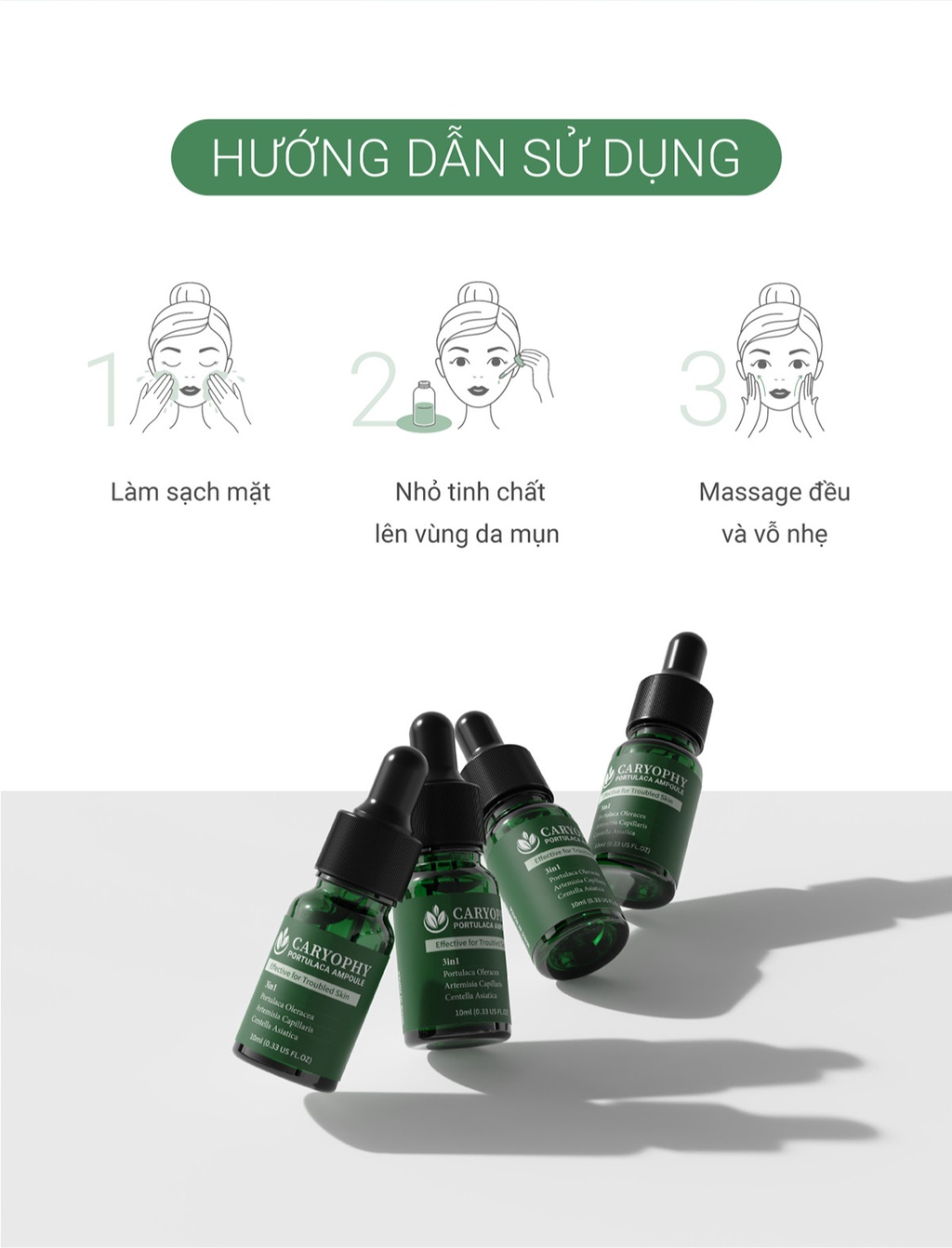 Mô tả Tinh chất giảm mụn mờ thâm Caryophy Portulaca Ampoule 30ml - 3