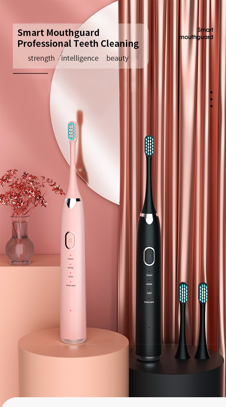 Mô tả Bàn Chải Đánh Răng Điện Tử sonic 6 Đầu Thay Thế + 1 Giá Đỡ - 1