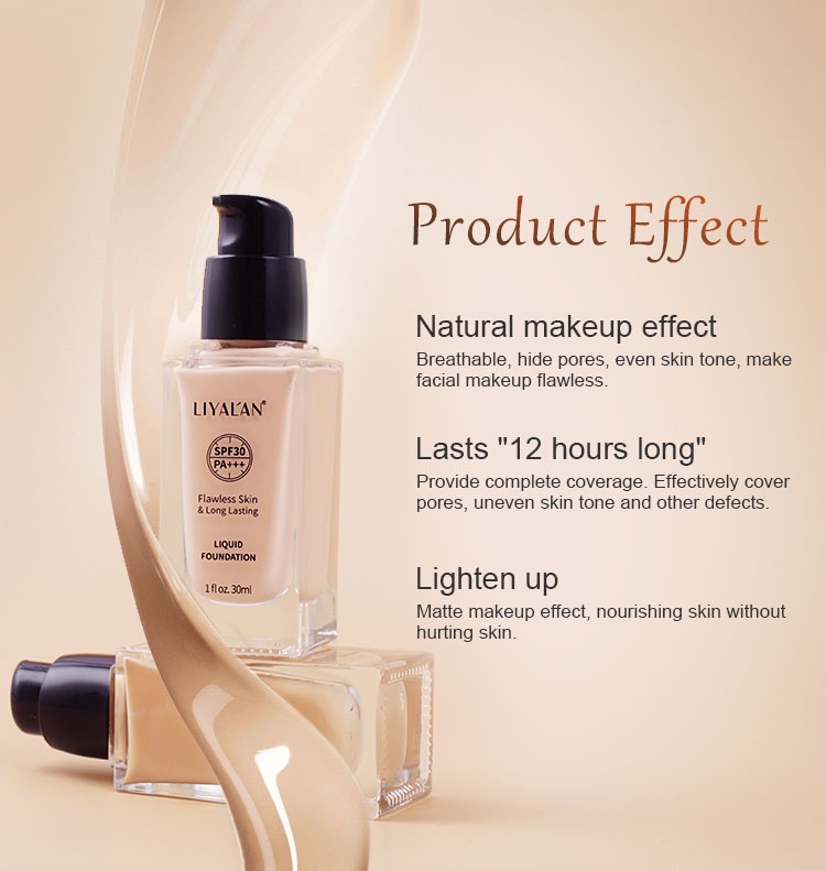 Mô tả Kem nền LIYALAN dạng lỏng với chỉ số spf30 kiểm soát dầu lâu trôi chống thấm nước trang điểm tự nhiên 30ml - 3