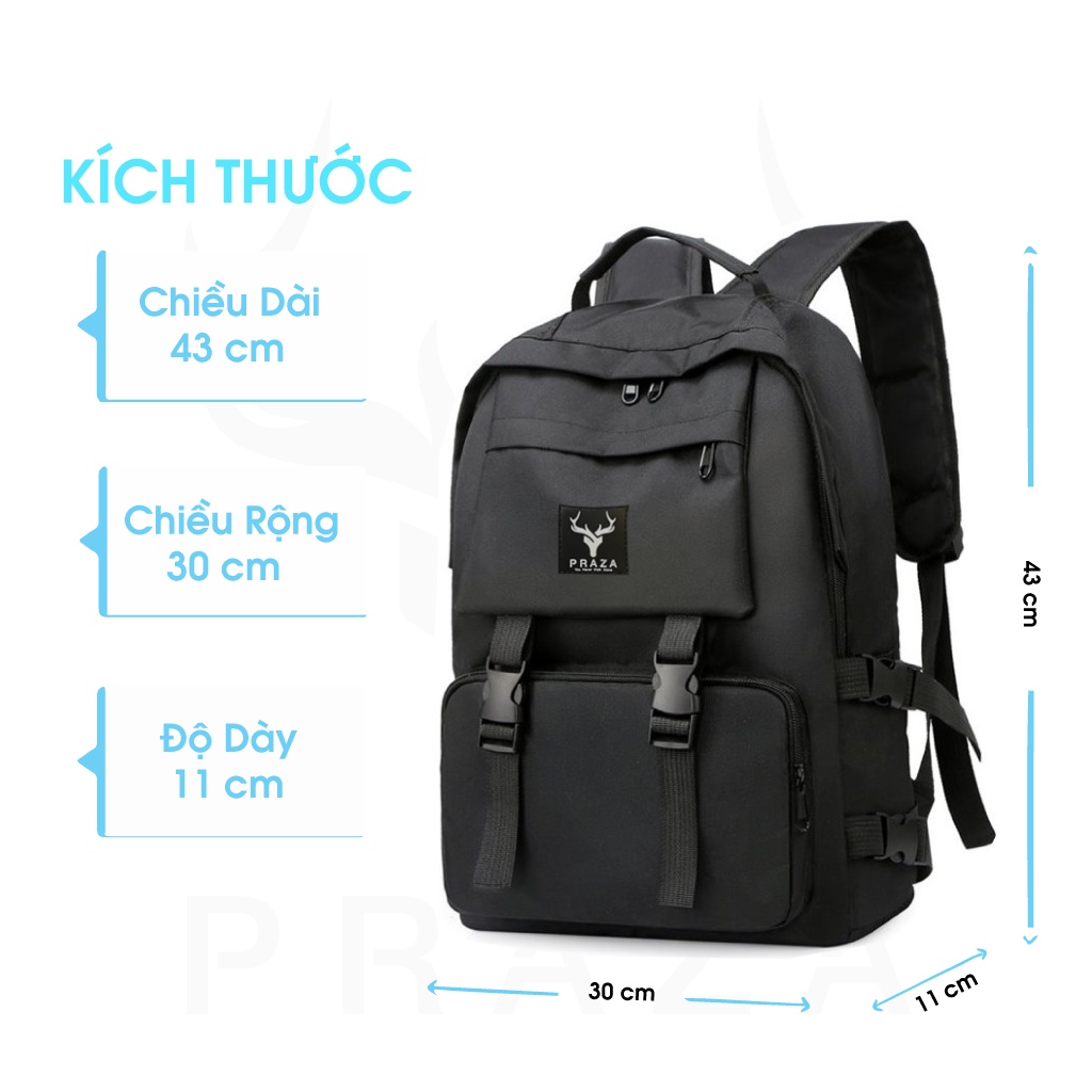 Mô tả Bộ Balo Ulzzang Thời Trang Và Túi Đeo Chéo Cá Tính Praza BL185DC108 (Đen) - 1