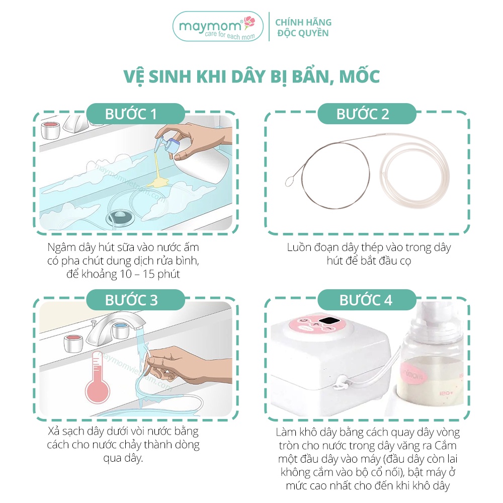 Mô tả Dây Hút Sữa Unimom Thương Hiệu Maymom, Không Chứa BPA, An Toàn 100%, Vệ Sinh Dễ Dàng - 9