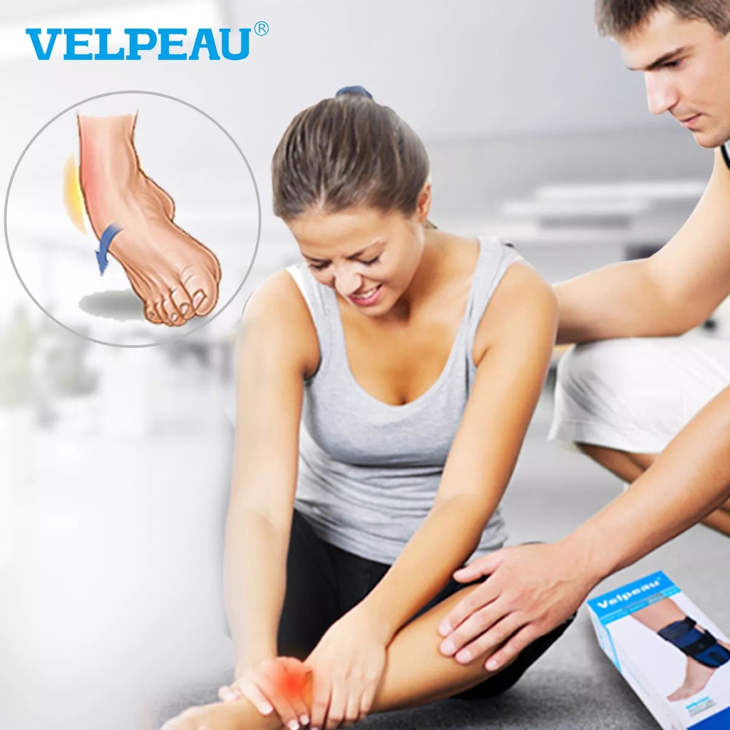 Mô tả Đai nẹp mắt cá chân VELPEAU hỗ trợ bó bột sau phẫu thuật bảo vệ chấn thương bong gân điều chỉnh được - 1