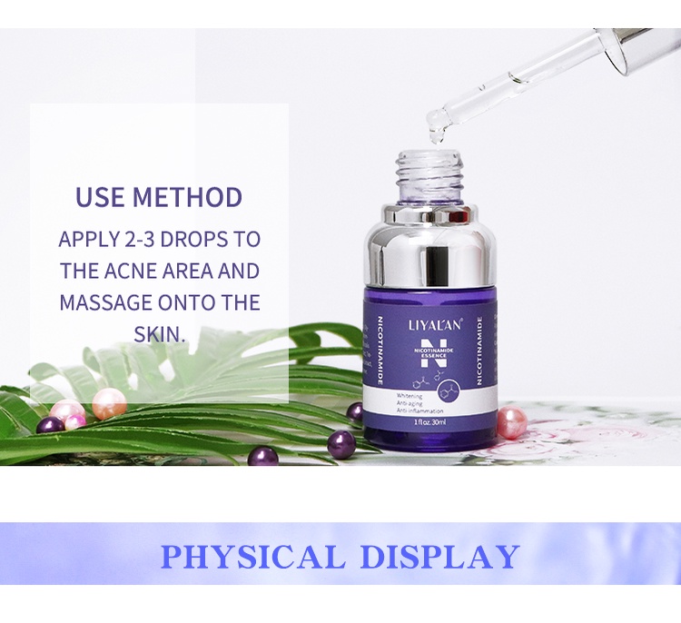 Mô tả Serum niacinamide LIYALAN 30ml chứa Vitamin B3 5% 10% chống mụn chống nhiễm trùng làm trắng da mặt - 5