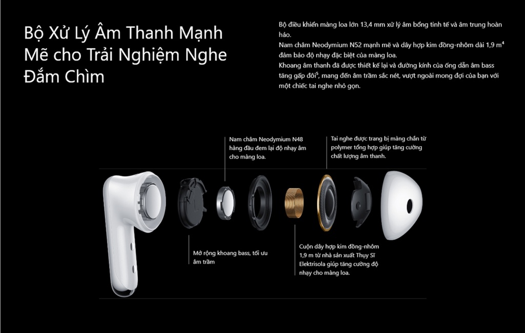 Mô tả Tai Nghe Bluetooth Không Dây TWL OPPO Enco Air 3 | Âm thanh vòm | Khử ồn cuộc gọi AI - Hàng Chính Hãng - 6
