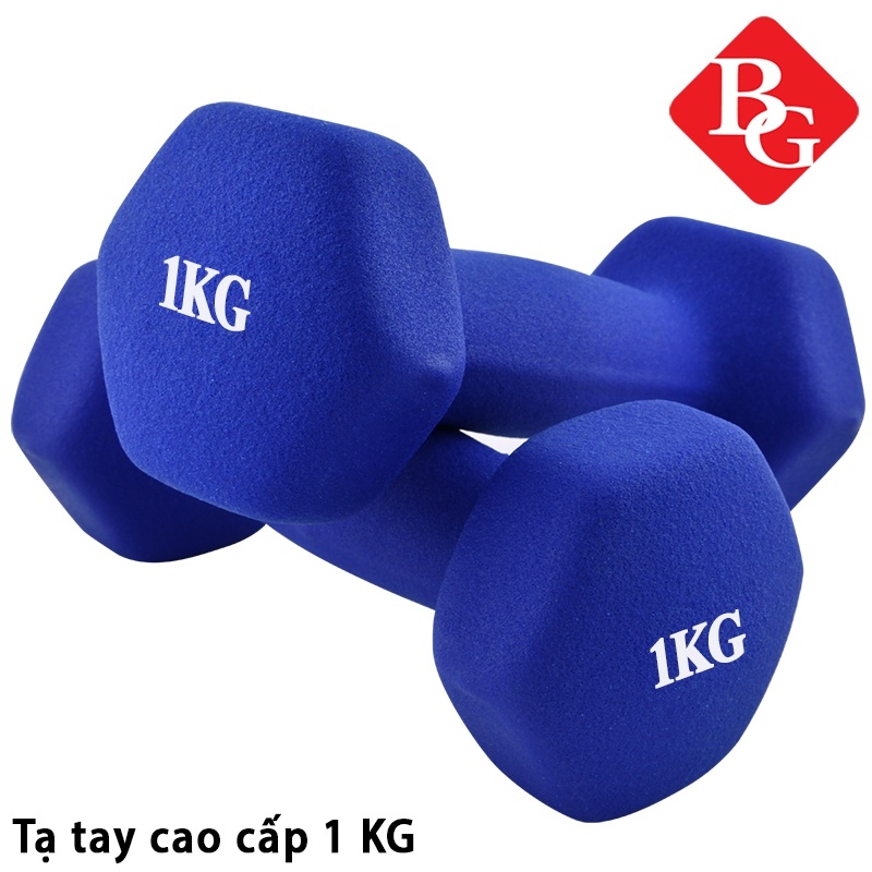 Mô tả BG-Cặp tạ tay(2 cái) cao cấp lõi thép đặc, bọc cao su nhám 1KG Xanh Lam Thái Lan - 3
