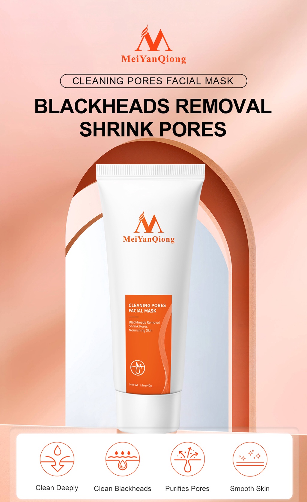 Mô tả MeiYanQiong Mặt Nạ 50g Tẩy Tế Bào Chết Hỗ Trợ Cải Thiện Mụn Đầu Đen Và Se Khít Lỗ Chân Làm Sạch Sâu Kiểm Soát Dầu Mặt Nạ Loại Bỏ Sóc Da Hiệu Quả Dưỡng Trắng Da Cấp ẩm Chống Lão Hóa 40g - 1