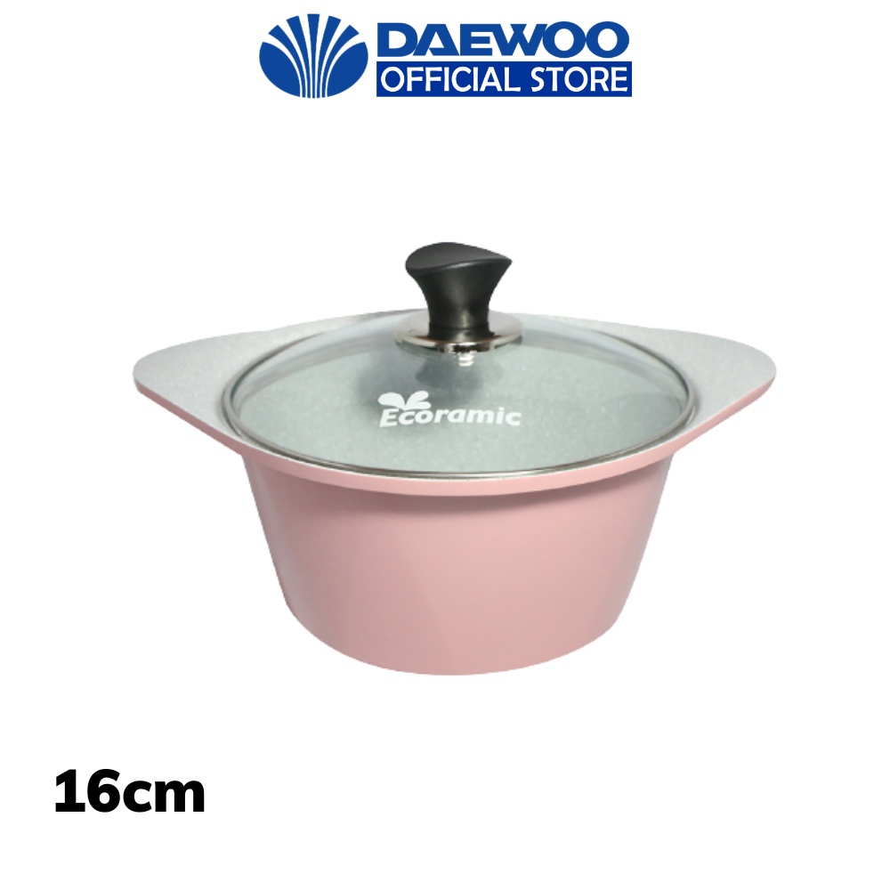 Mô tả Nồi đá 16cm, 5 lớp siêu bền Ecoramic EVL-16 Daewoo Hàn Quốc dung tích 1.29 lít Không chì, không PFOA, không chất độc hại - 4