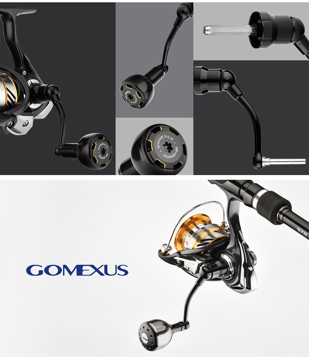 Mô tả Tay quay máy câu cá GOMEXUS không cần nguồn 57mm thích hợp cho Shimano Sienna FX Nasci Daiwa Revros LT RR - 6