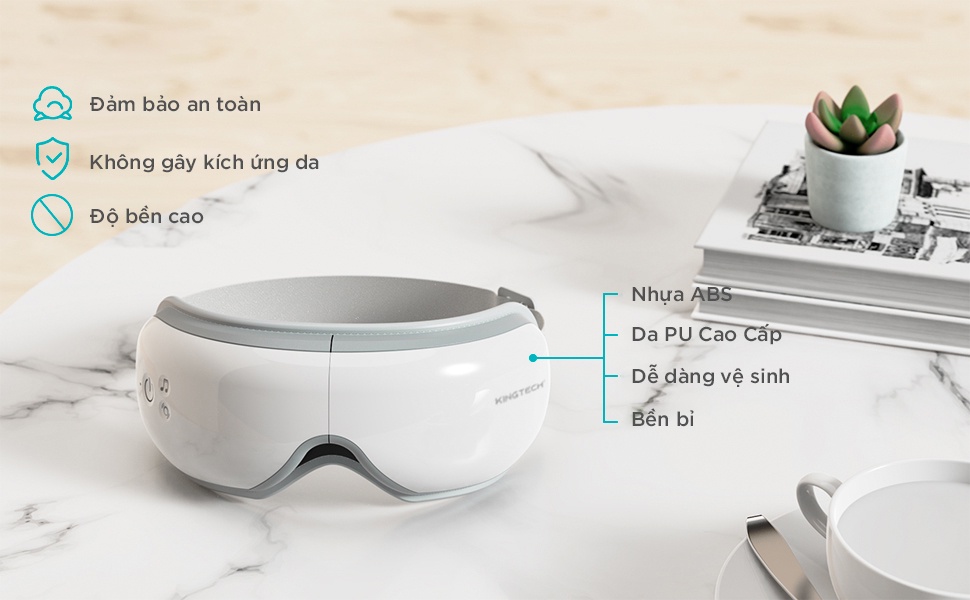 Mô tả Máy Massage Mắt Cao Cấp KINGTECH KY-925 Mát xa Túi Khí Kèm Nhiệt, Tích Hợp Bluetooth - Chính Hãng - 3