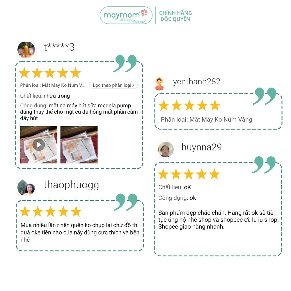 Mô tả Mặt nạ Máy Hút Sữa Maymom tương thích Máy Medela Pump - 8