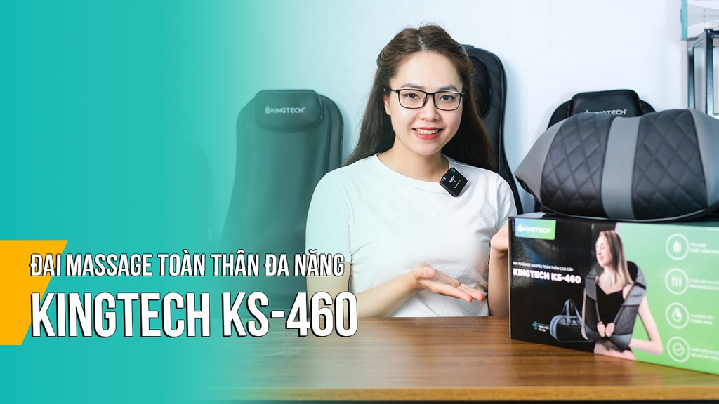Mô tả Máy Massage Cổ Vai Gáy Chuyên Sâu KINGTECH KS-460,  Chức Nhiệt Hồng Ngoại, Xoay Đảo Chiều - Hàng Chính Hãng - 1