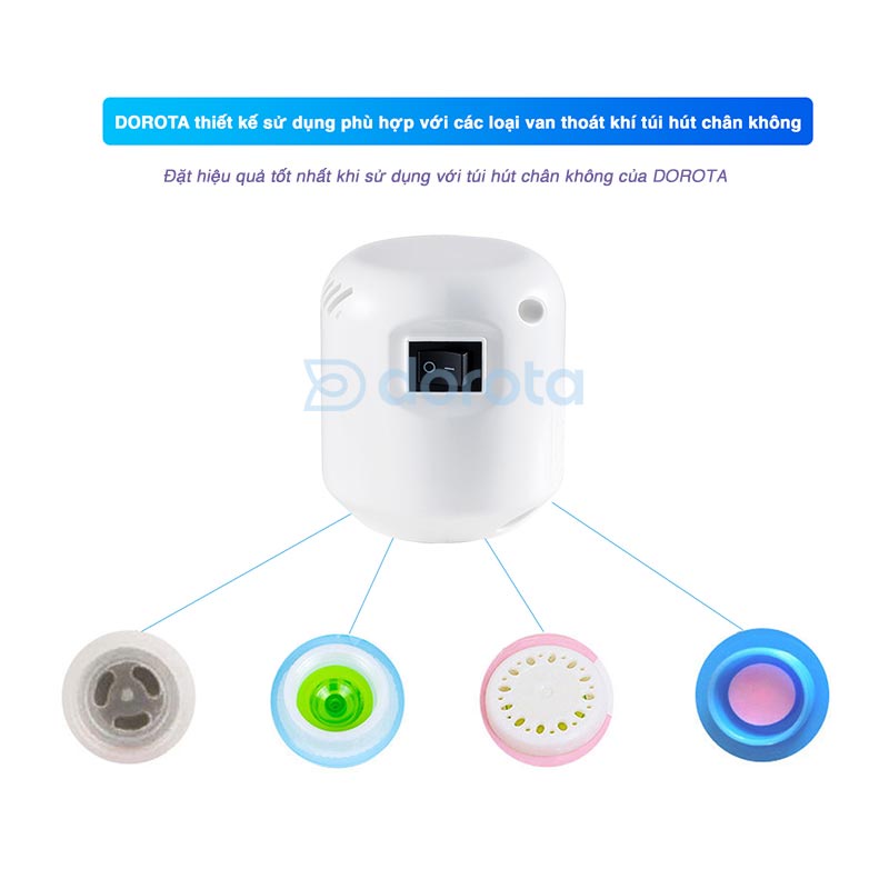 Mô tả Máy hút chân không quần áo sử dụng cho túi zip DOROTA bơm điện nhỏ gọn tiết kiệm AQ - 2