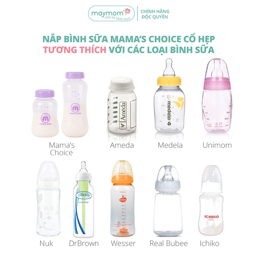 Nắp bình sữa cổ hẹp Mama's Choice
