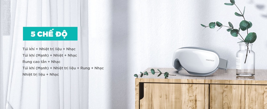 Mô tả Máy Massage Mắt Cao Cấp KINGTECH KY-925 Mát xa Túi Khí Kèm Nhiệt, Tích Hợp Bluetooth - Chính Hãng - 5