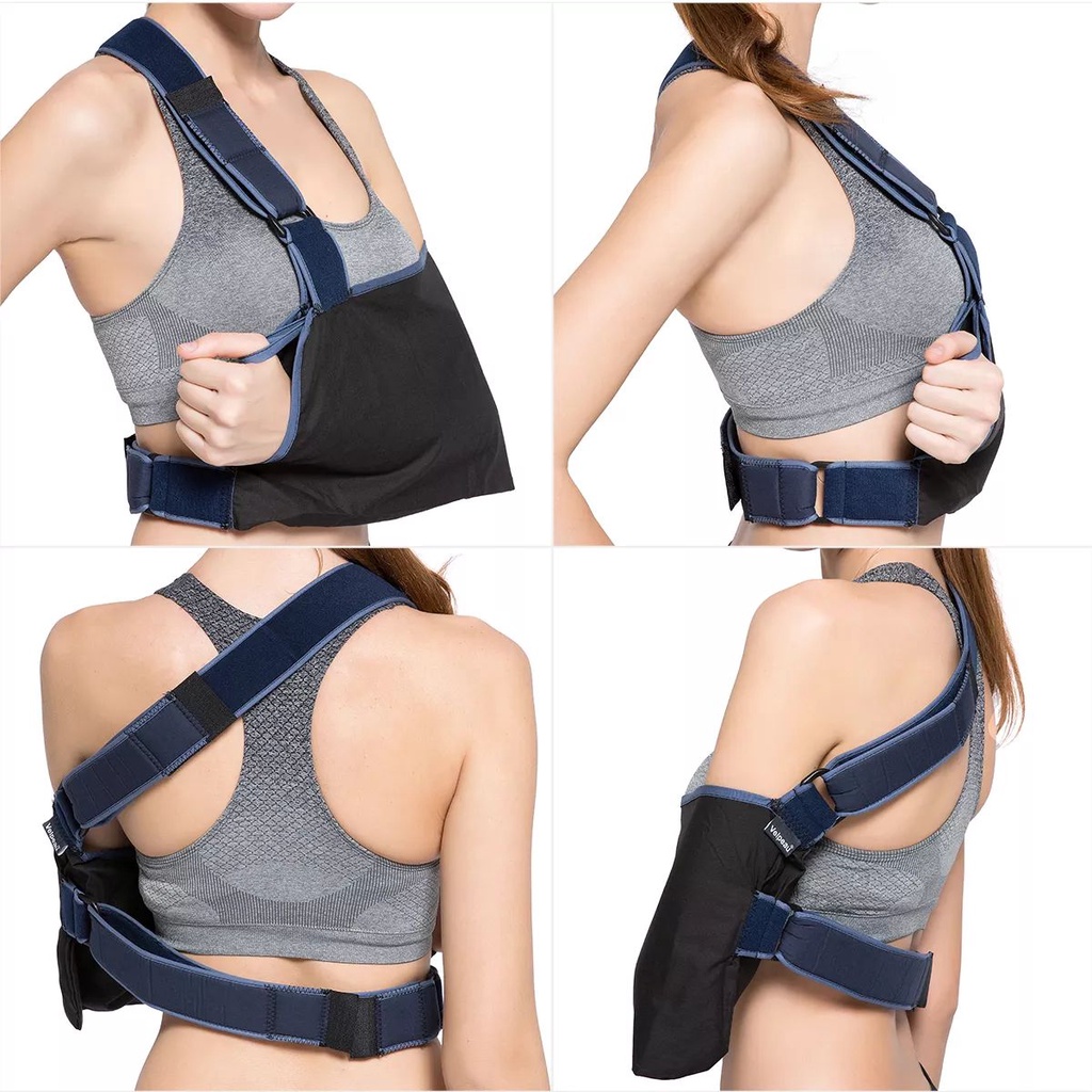 Mô tả Túi treo tay VELPEAU có dây đeo thắt lưng Thích hợp đeo khi ngủ, đai đeo y tế mỏng nhẹ cho người gãy xương, có thể điều chỉnh Khuỷu tay hỗ trợ vai và chóp xoay - 3