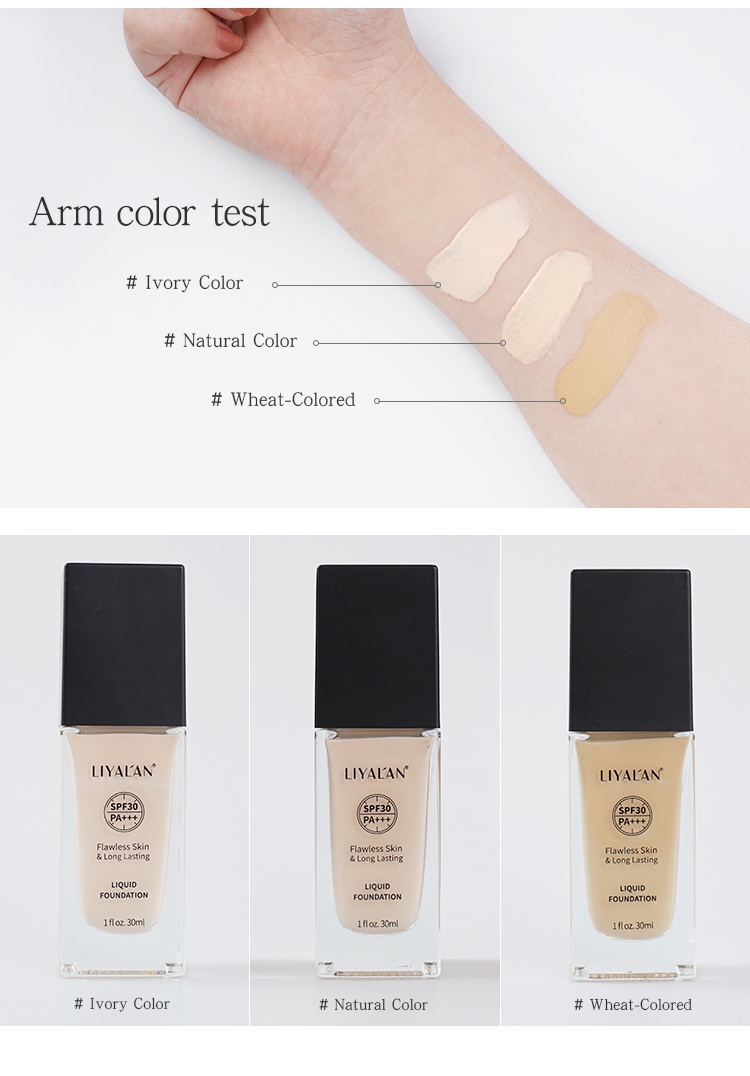 Mô tả Kem nền LIYALAN dạng lỏng với chỉ số spf30 kiểm soát dầu lâu trôi chống thấm nước trang điểm tự nhiên 30ml - 5