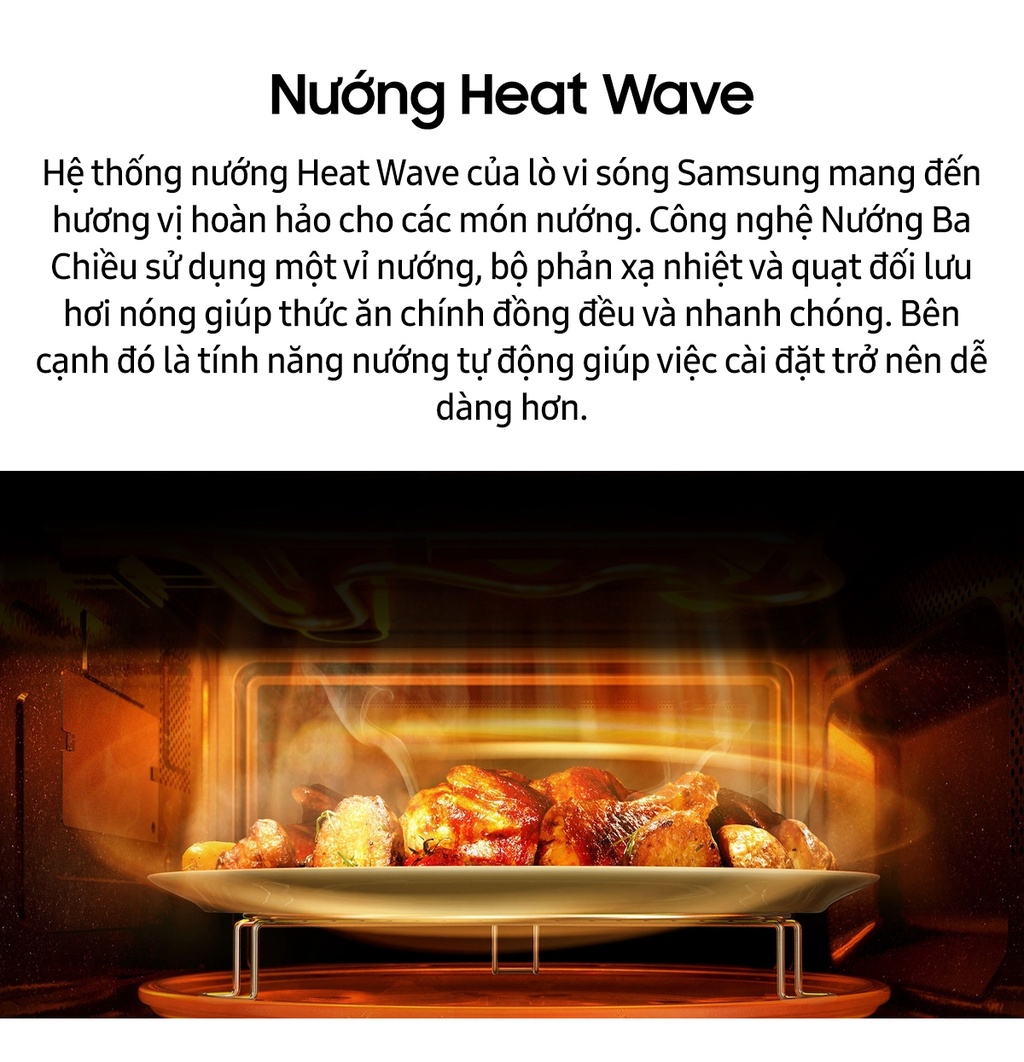 Mô tả Lò vi sóng tráng men Dòng nướng Samsung 23 Lít (MG23K3515AS) - 1