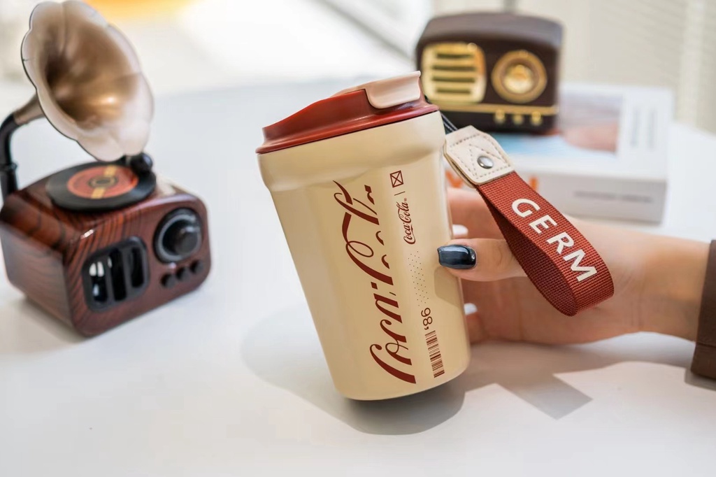 Mô tả Insulated cup Germ capacity 390ml 316 grade stainless steel material Coca Cola Co branded Coffee Cup - 5
